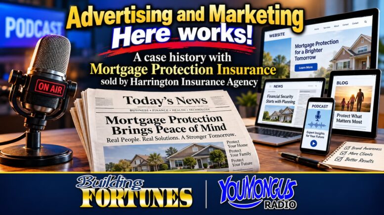 Mortgage protection Insurance sold by Harrington insurance Building Fortunes Radio with Peter Mingils
